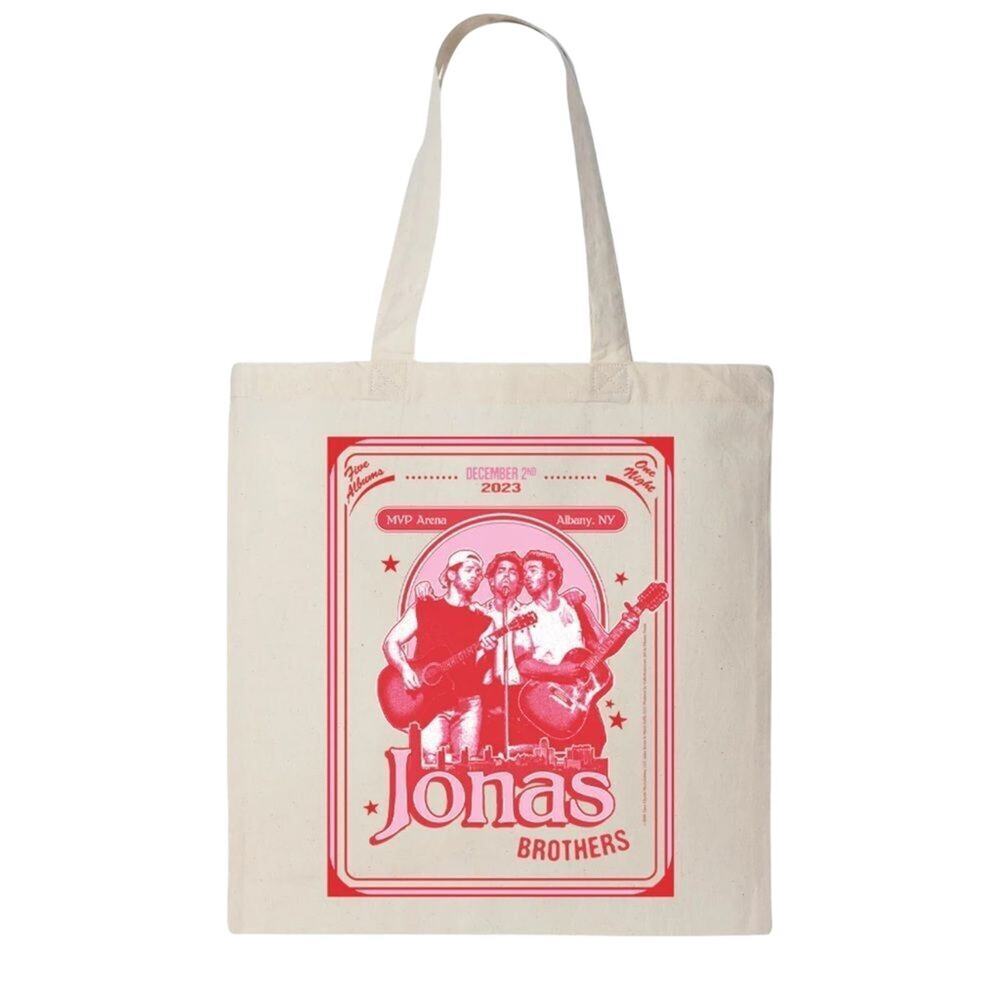 JONAS BROTHERS December 2 2023 Albany Tote New without Tag Rare MSRP $30